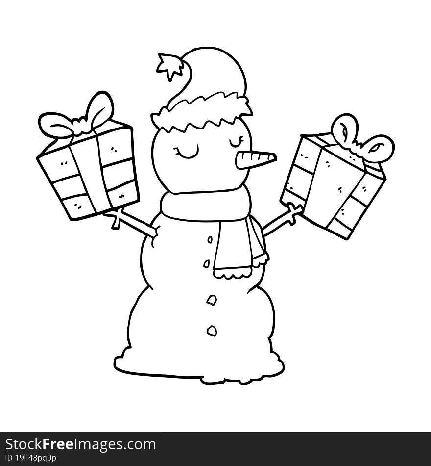 Cartoon Snowman