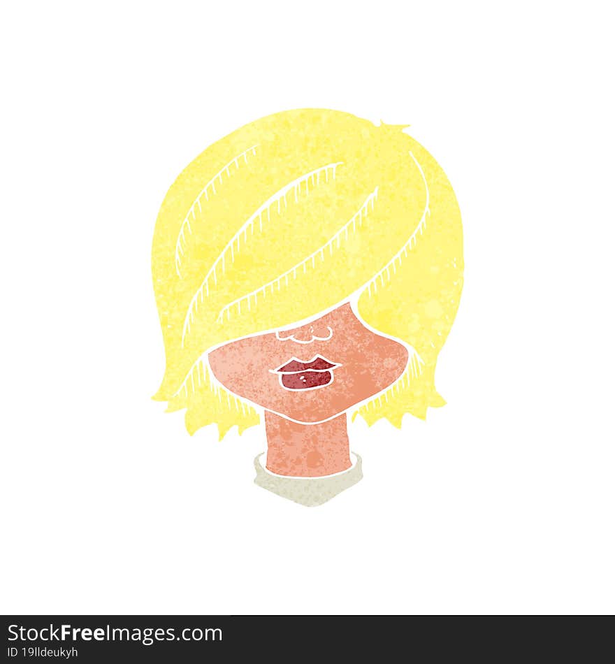 cartoon female face