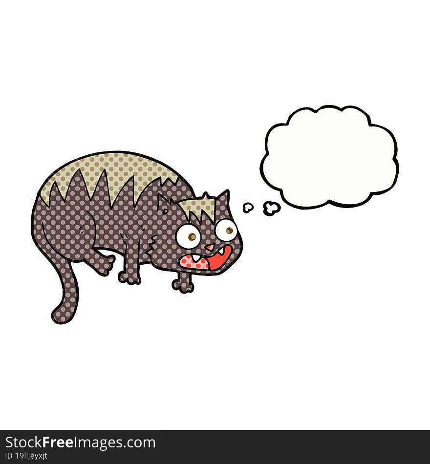 Thought Bubble Cartoon Cat