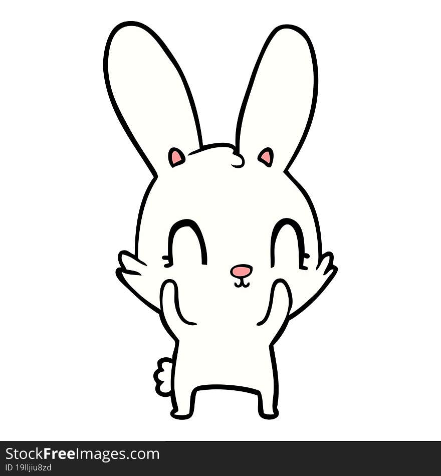 cute cartoon rabbit. cute cartoon rabbit