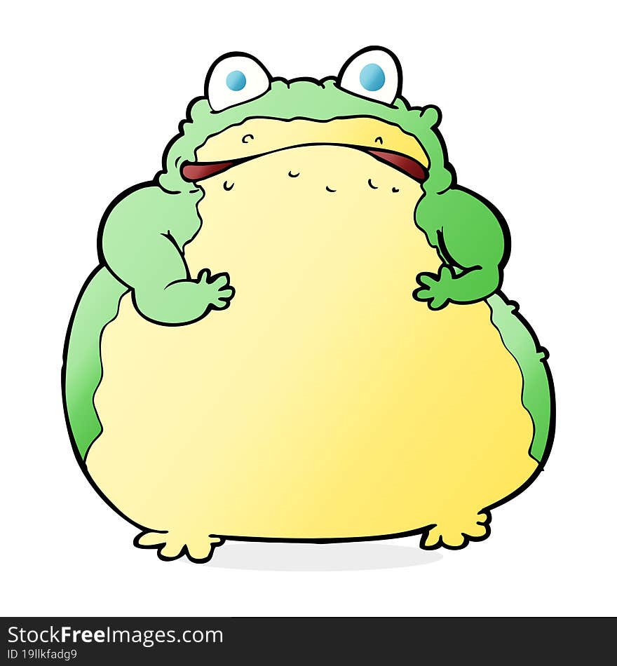 cartoon fat toad