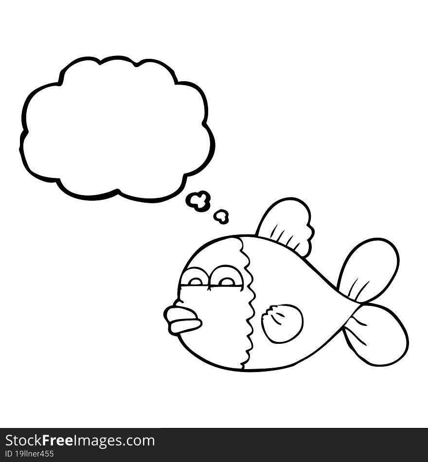 Thought Bubble Cartoon Fish