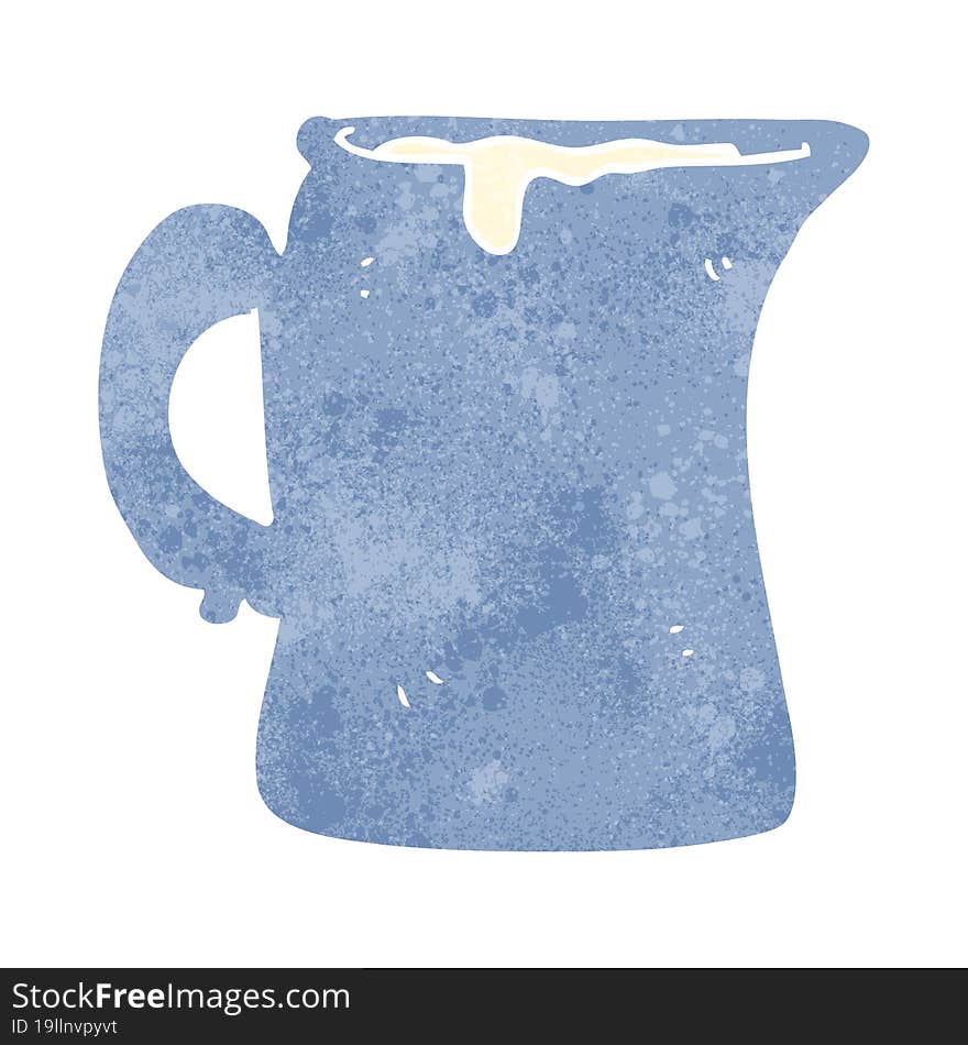 retro cartoon milk jug