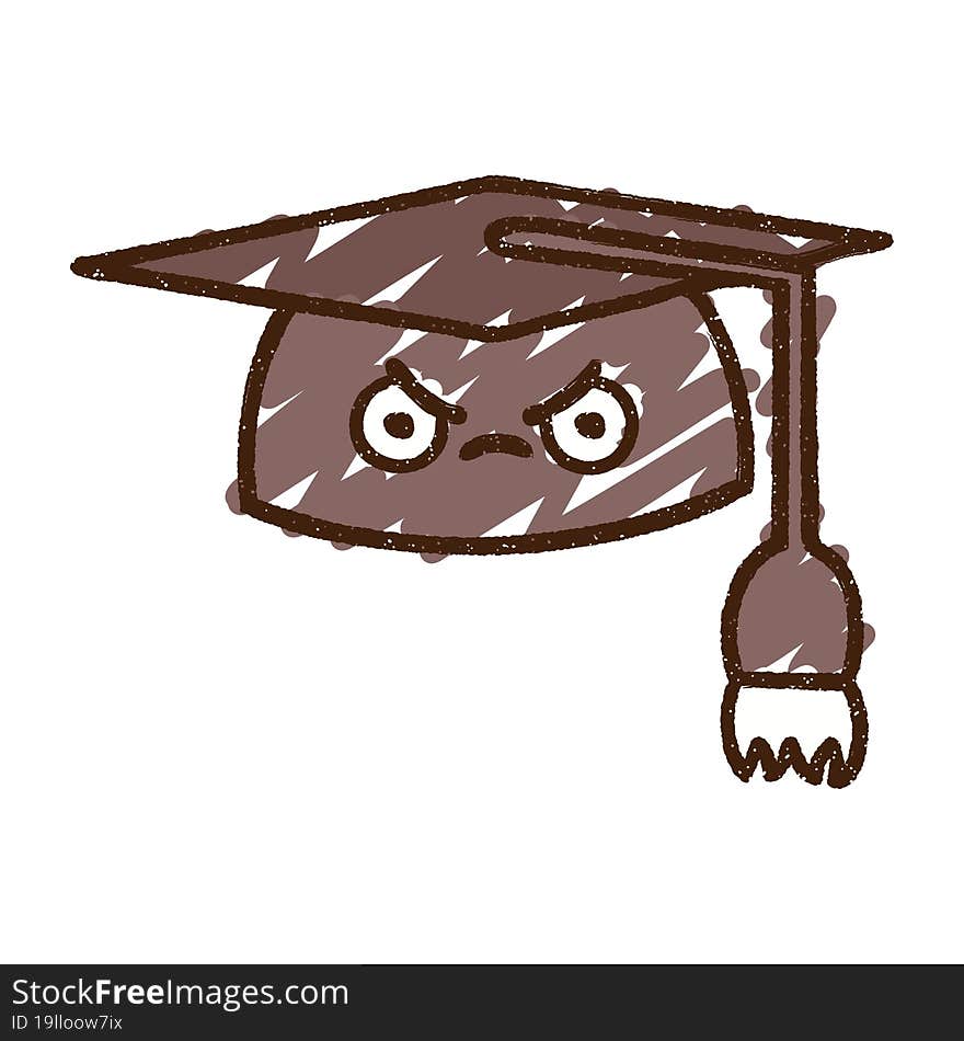 Graduation Cap Chalk Drawing