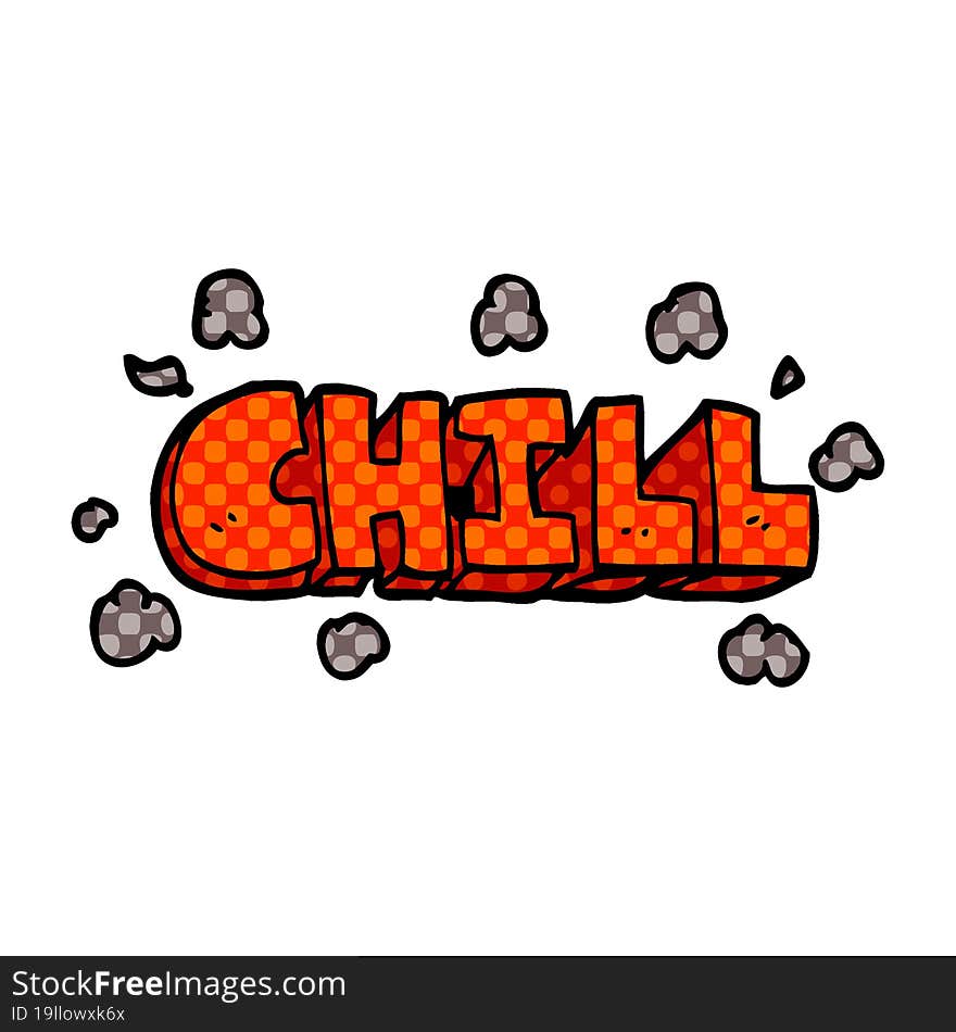 Cartoon Doodle Chill Symbol