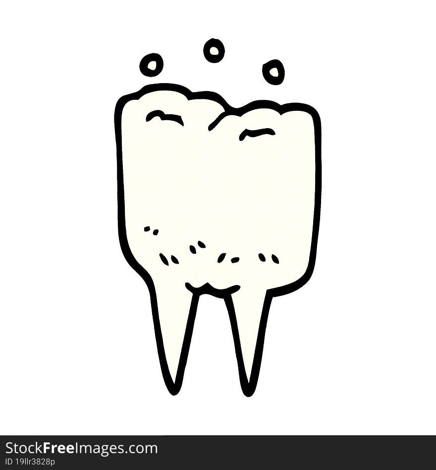 cartoon doodle tooth