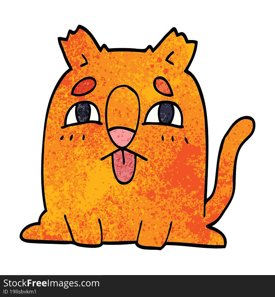 cartoon doodle funny cat