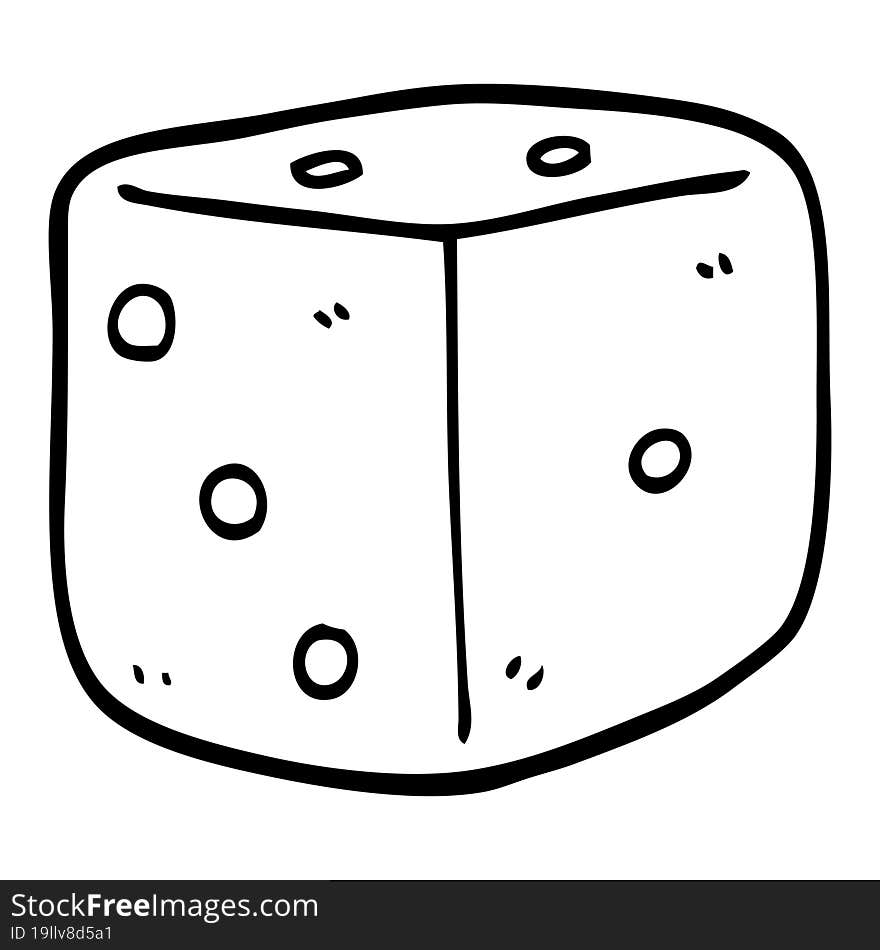 line drawing cartoon classic dice