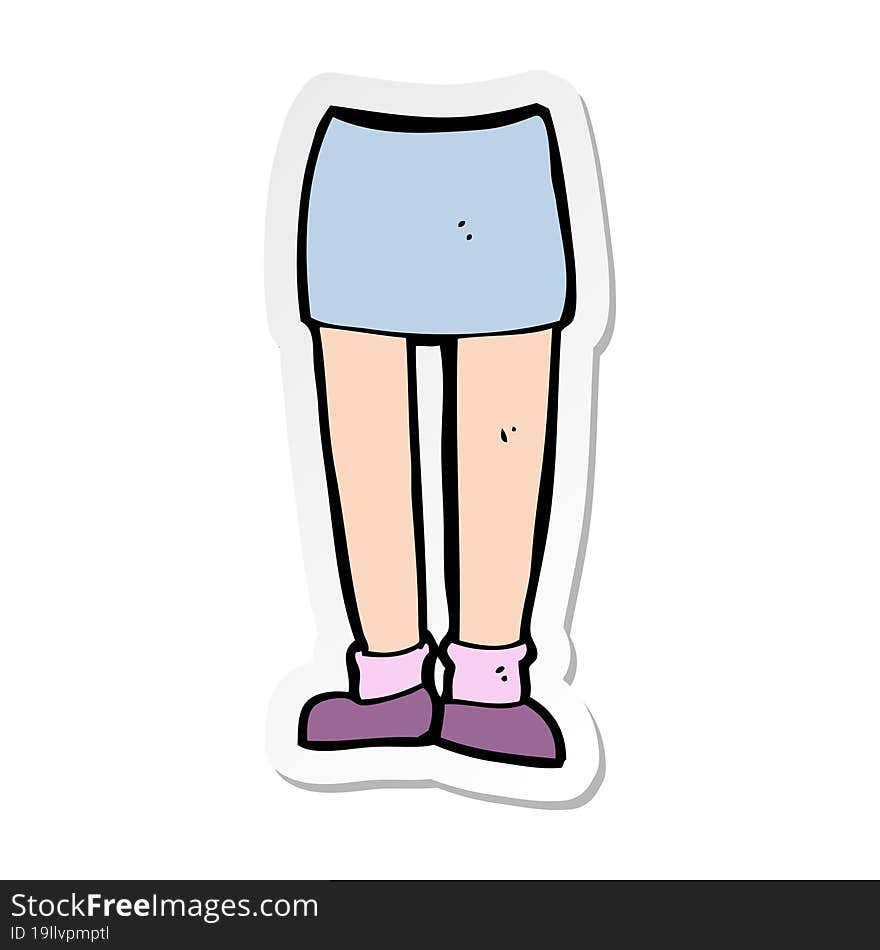 Sticker Of A Cartoon Legs