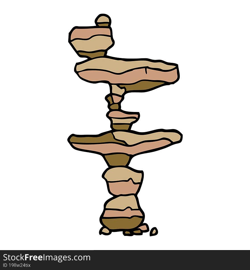 cartoon doodle of stacked stones