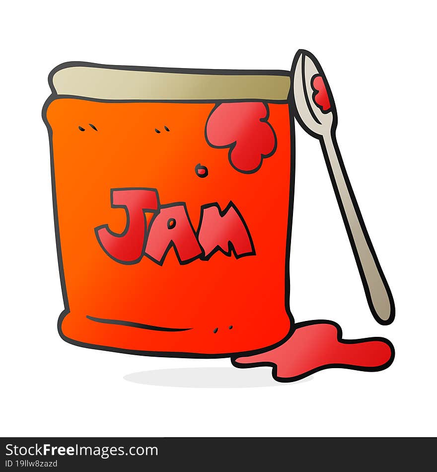 Cartoon Jam Jar