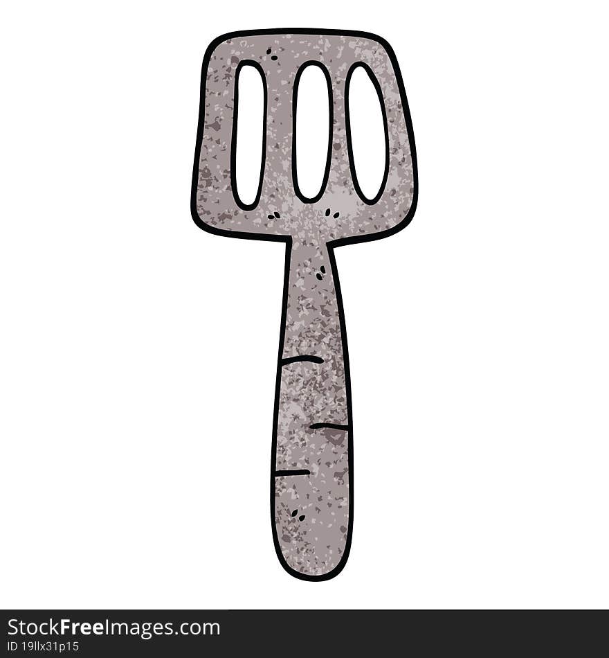 cartoon doodle food spatula