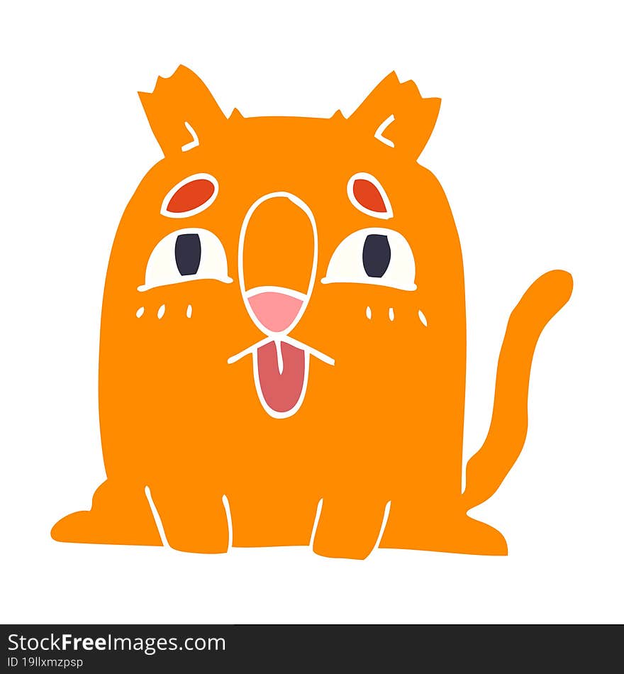 Cartoon Doodle Funny Cat