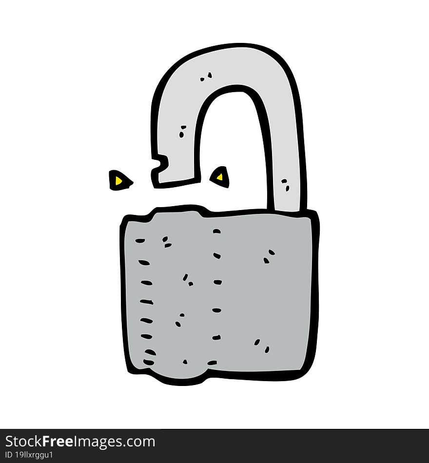 cartoon padlock