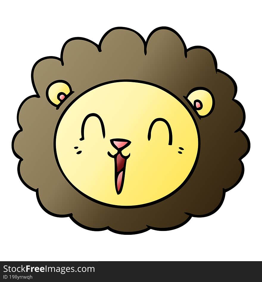 cartoon lion face. cartoon lion face