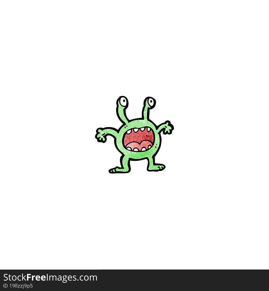 funny little alien cartoon