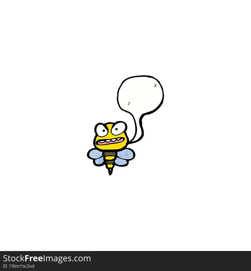 cartoon bee with speech bubble