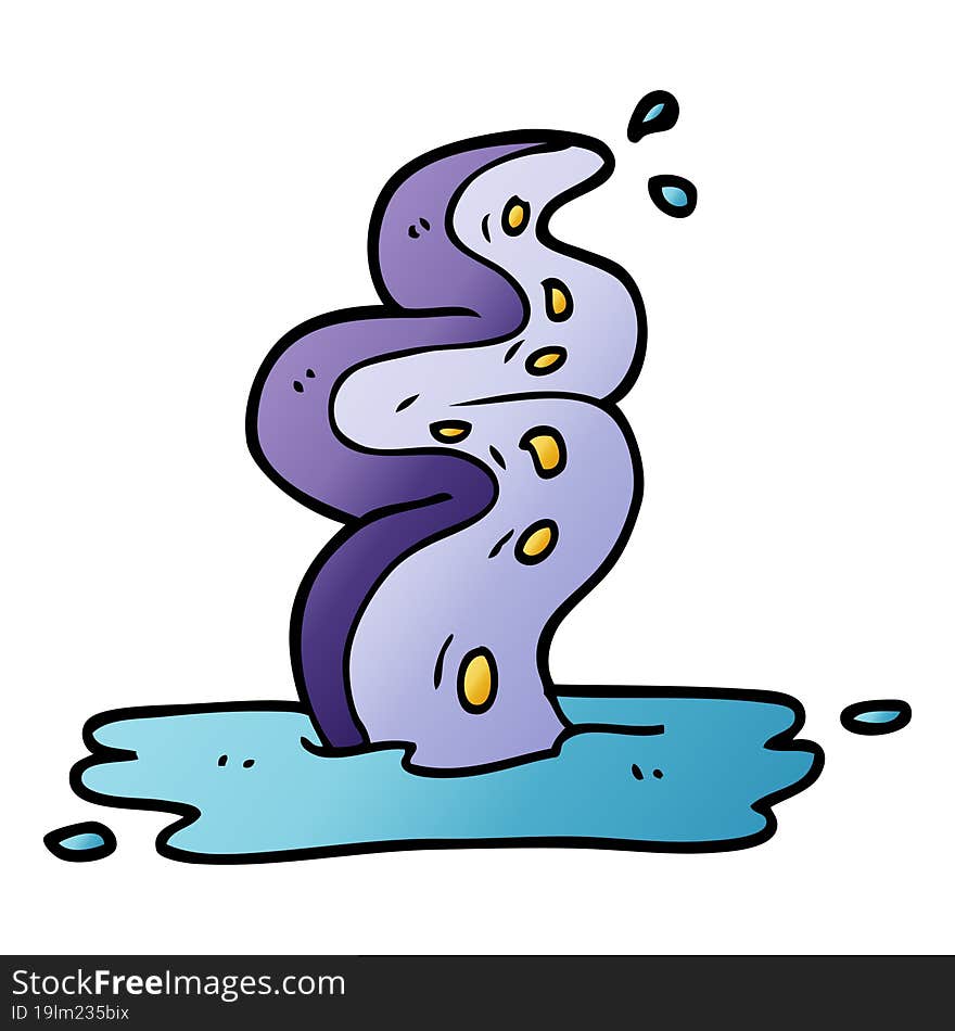 cartoon doodle spooky tentacle