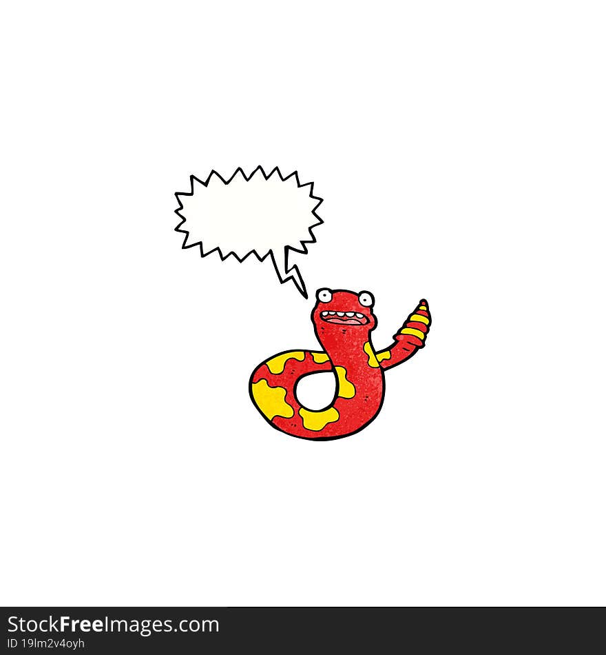 cartoon snake with speech bubble