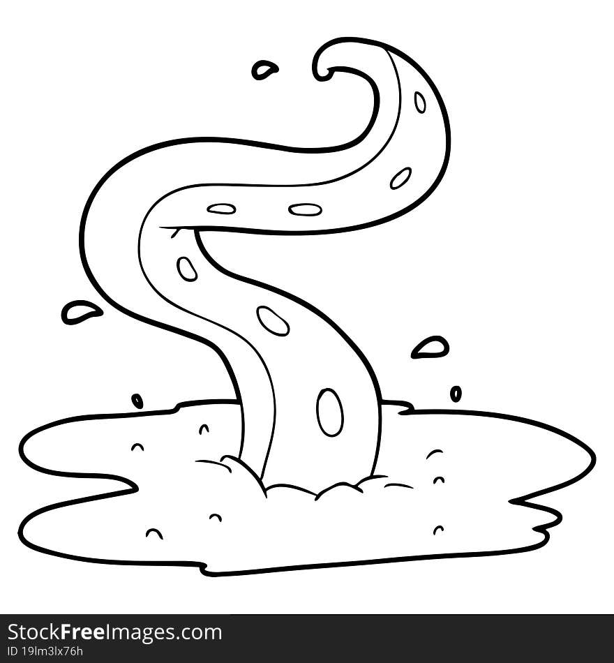 cartoon tentacle. cartoon tentacle