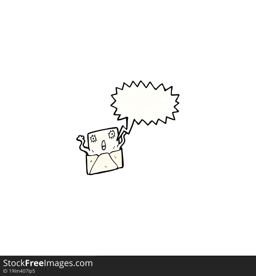 surprise letter cartoon character