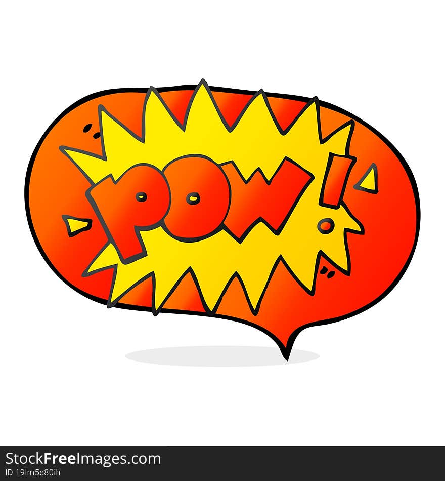 speech bubble cartoon pow symbol