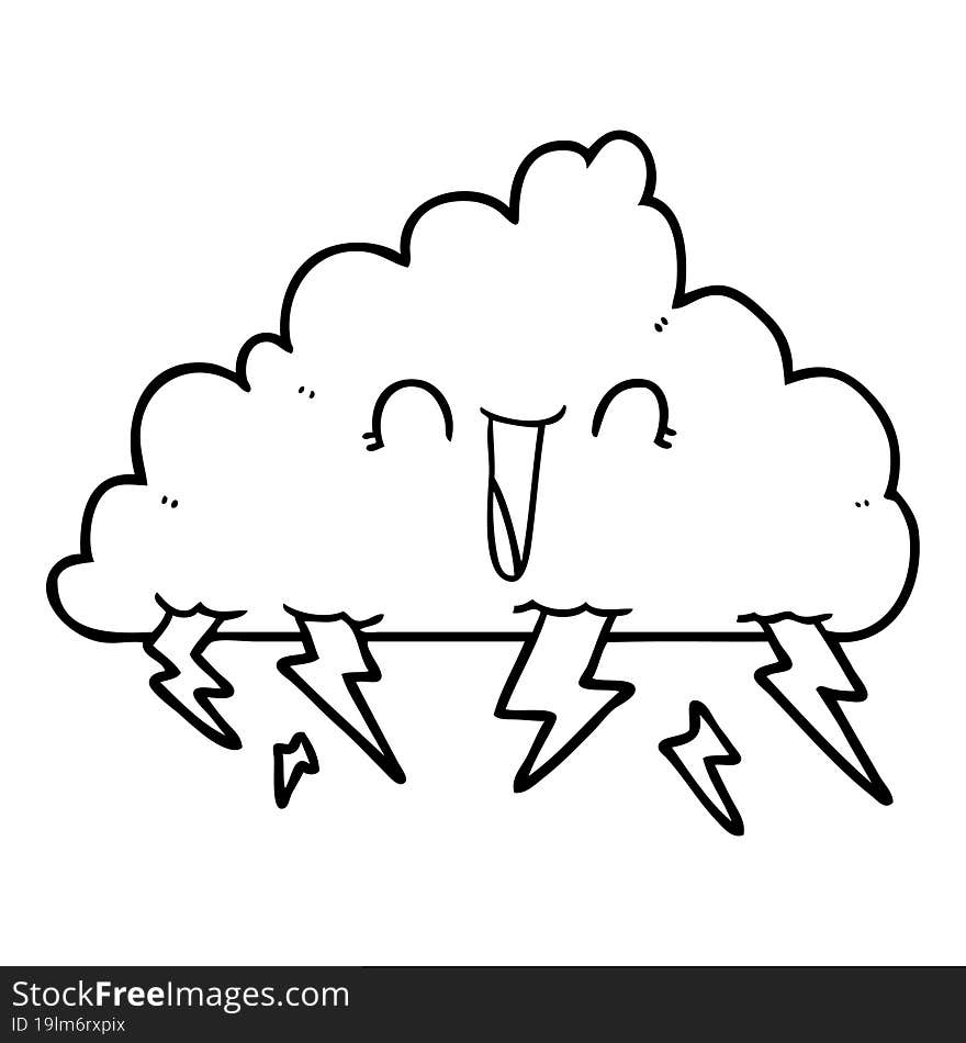 cartoon thundercloud. cartoon thundercloud