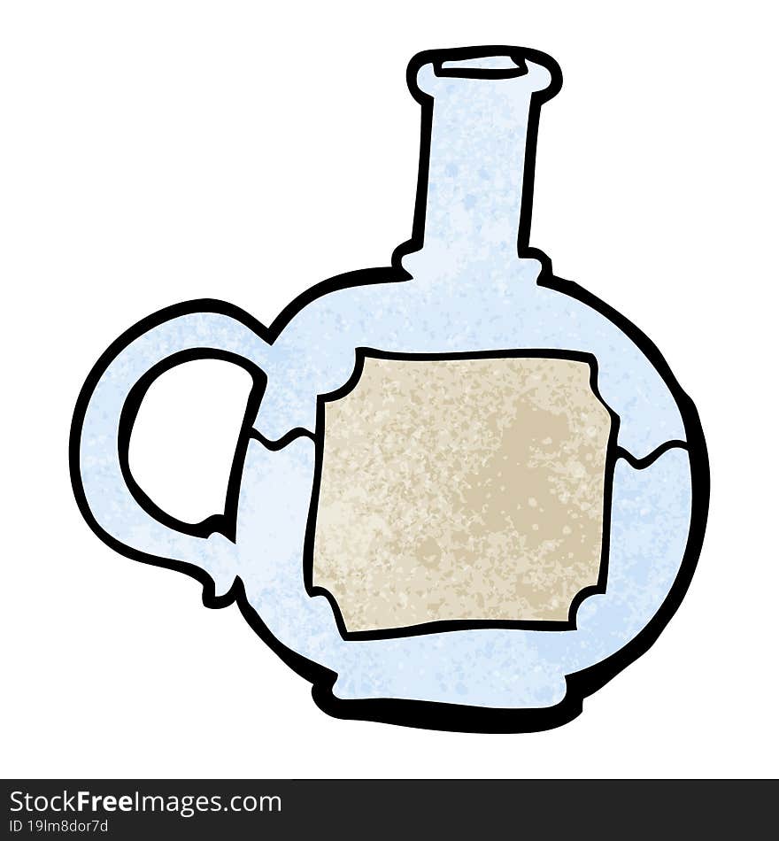 cartoon doodle of potion bottle