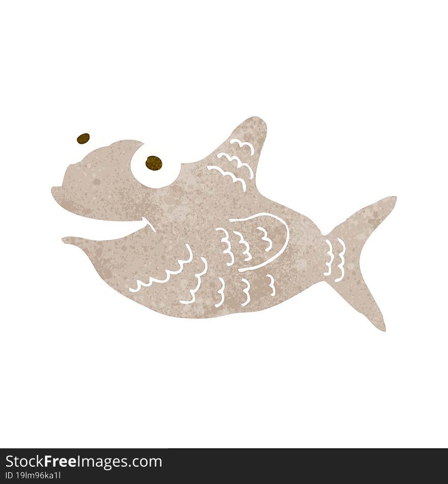 cartoon happy fish