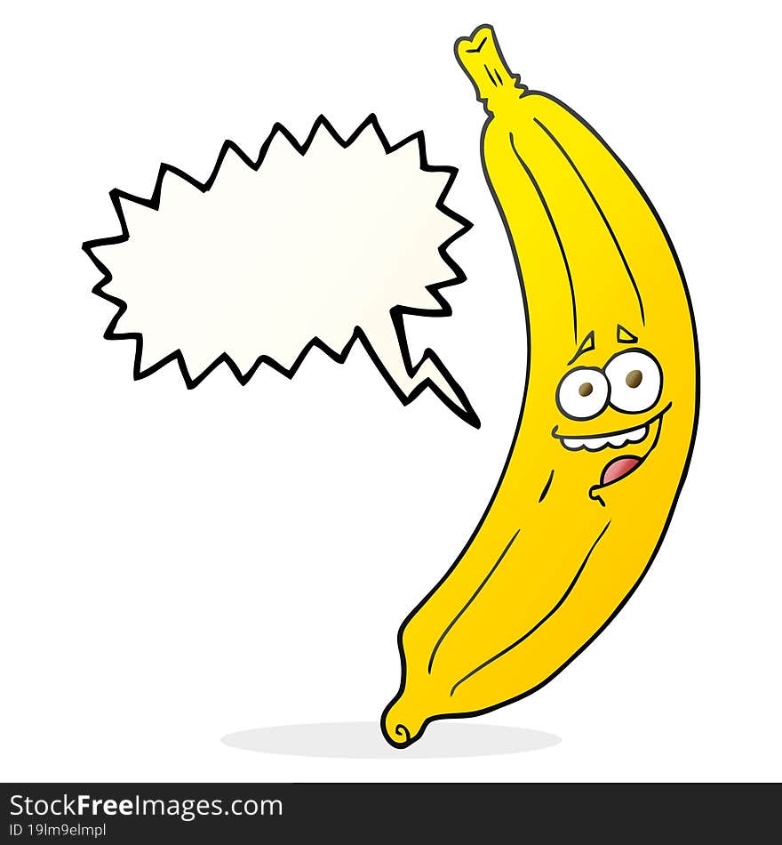 Speech Bubble Cartoon Banana