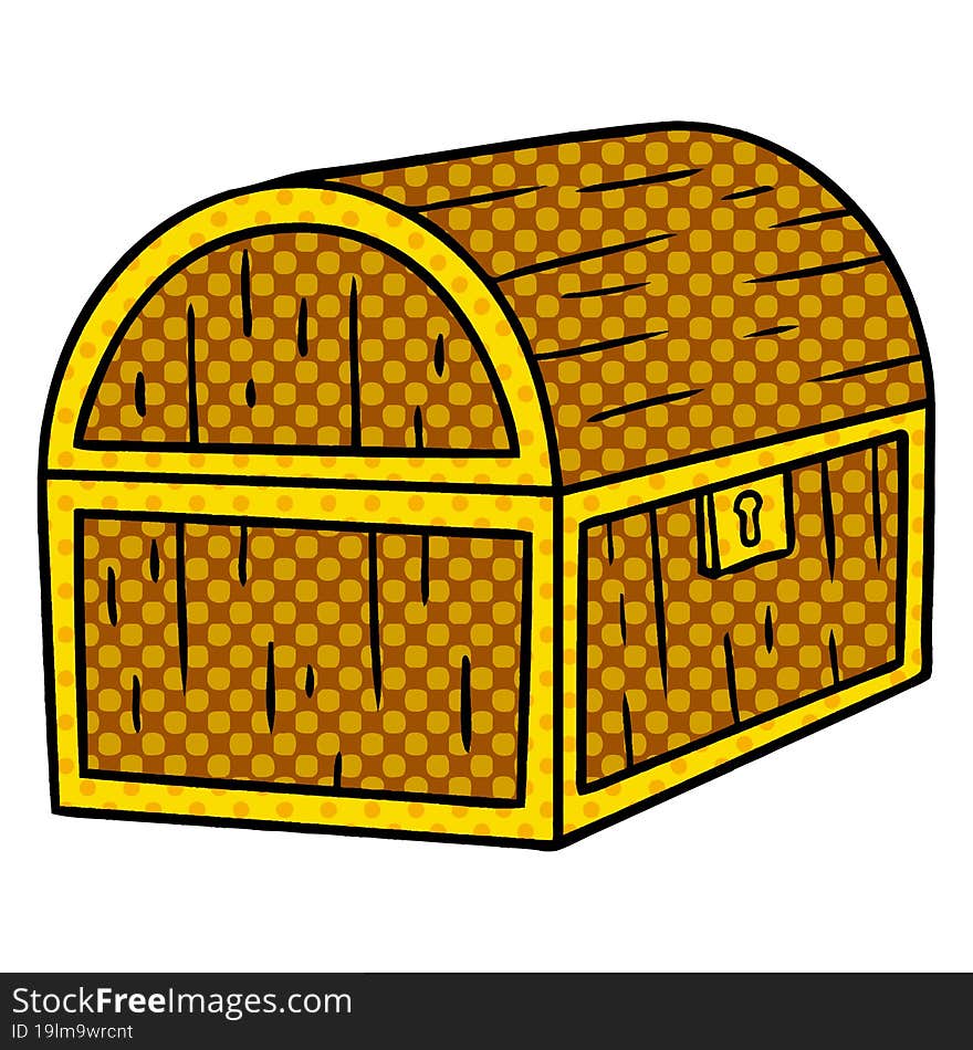 cartoon doodle of a treasure chest