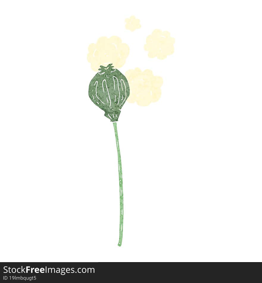 cartoon dried poppy