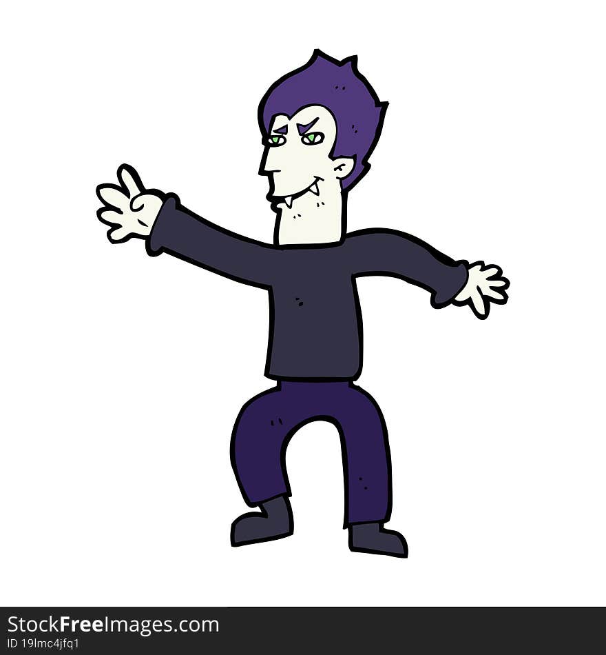 Cartoon Vampire Man