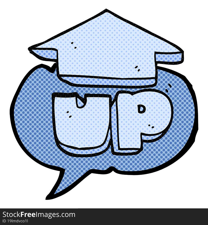 Comic Book Speech Bubble Cartoon Up Symbol