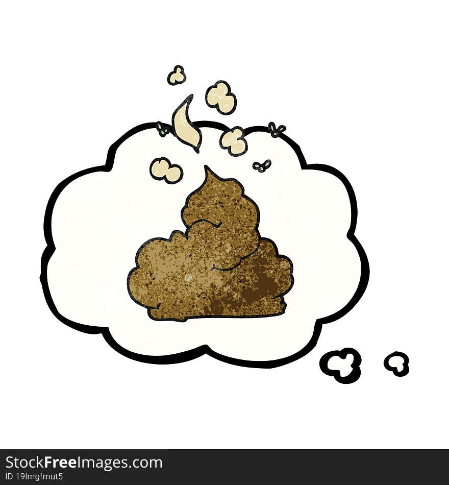 thought bubble textured cartoon gross poop