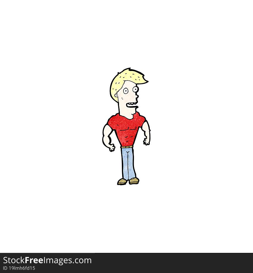 cartoon muscle man