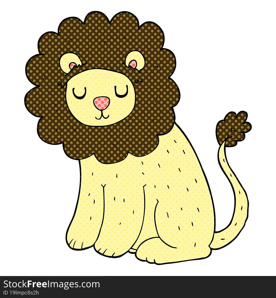 cartoon cute lion