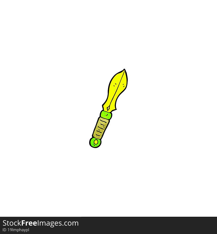 glowing green sword cartoon