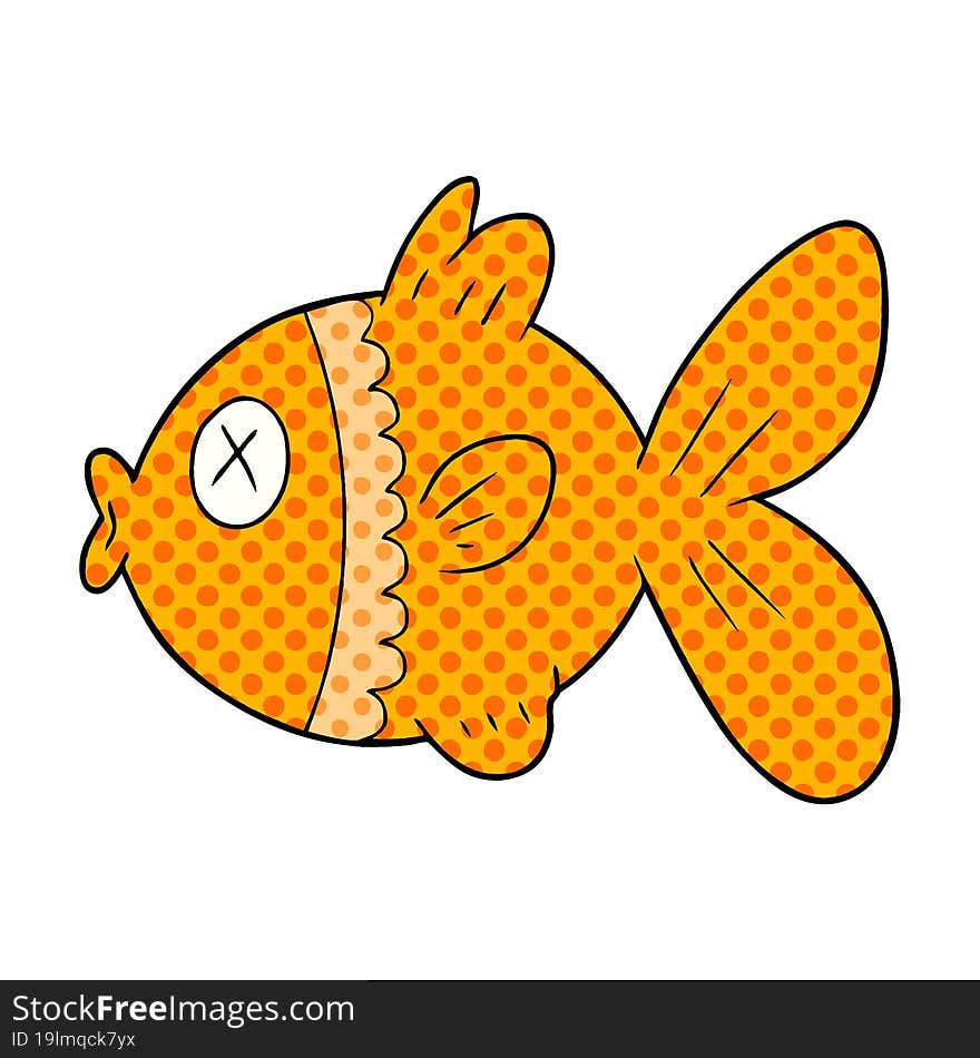 cartoon goldfish. cartoon goldfish