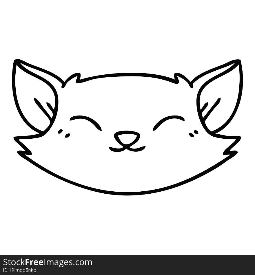 Quirky Line Drawing Cartoon Cat