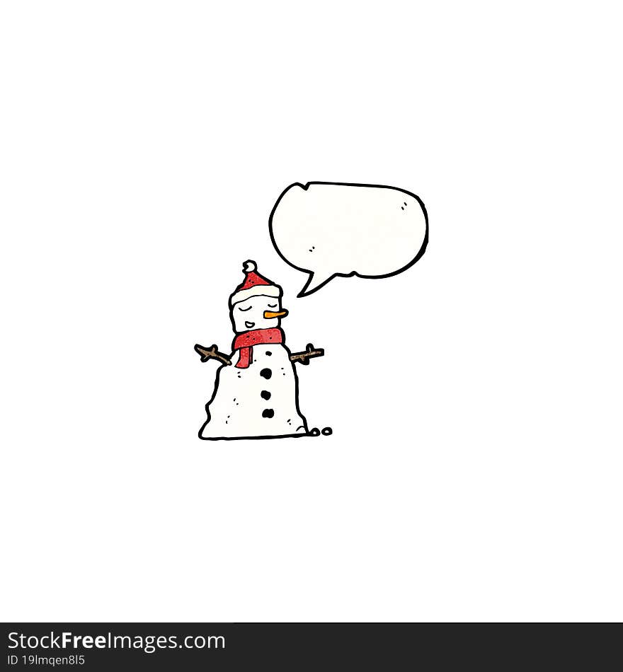 cartoon snowman