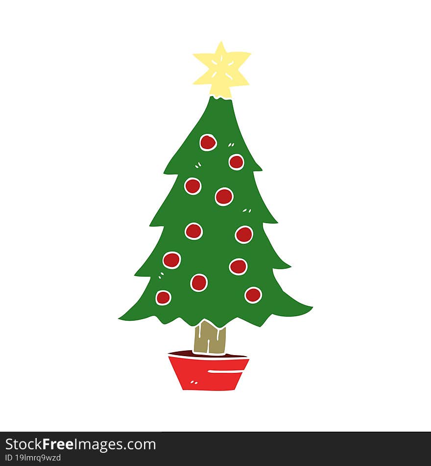 Cartoon Doodle Christmas Tree