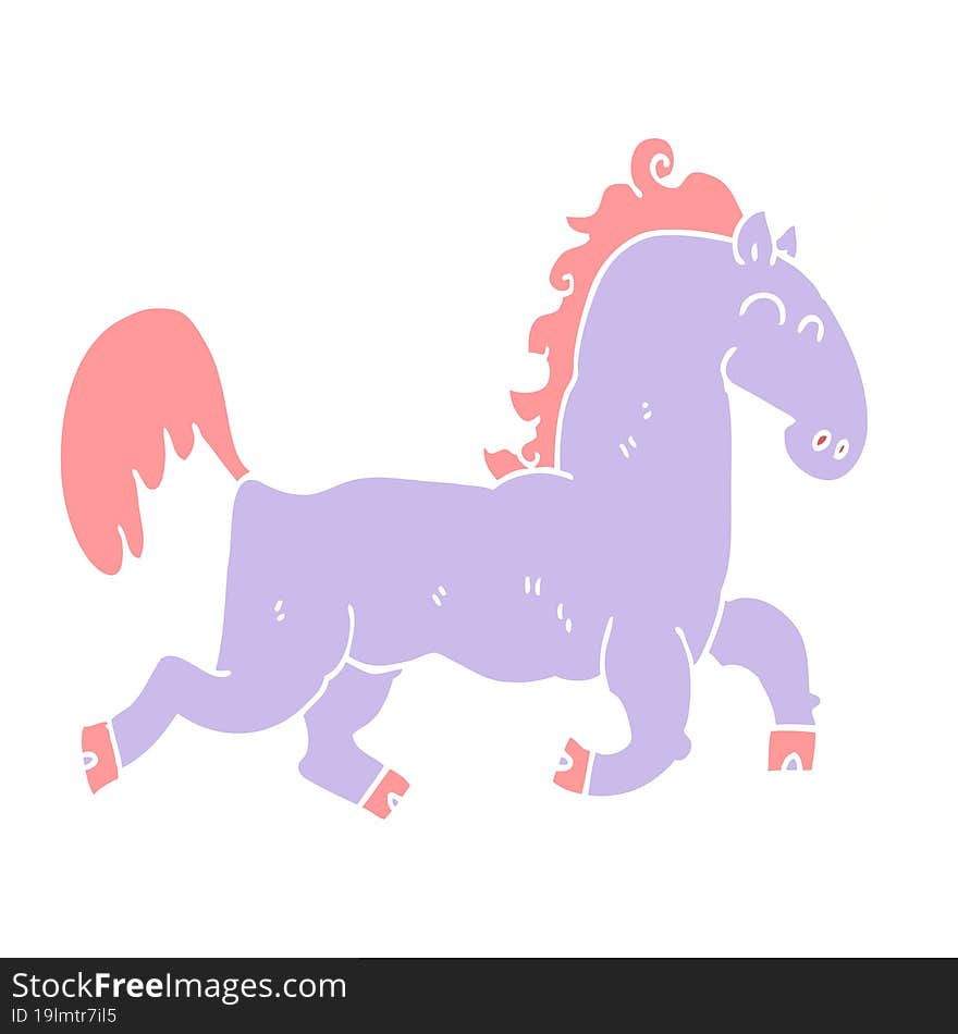 flat color style cartoon unicorn