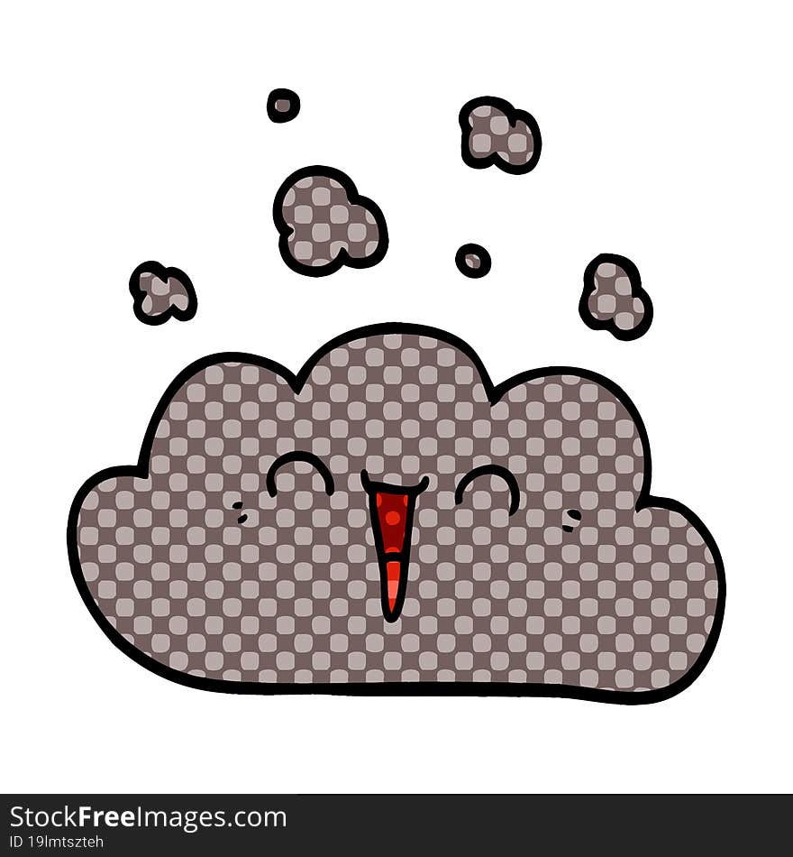 cartoon doodle smoke cloud