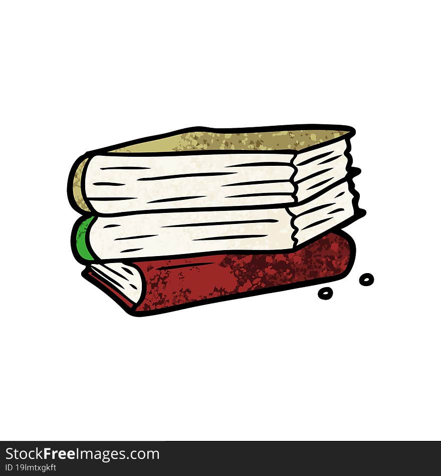 cartoon stack of books. cartoon stack of books