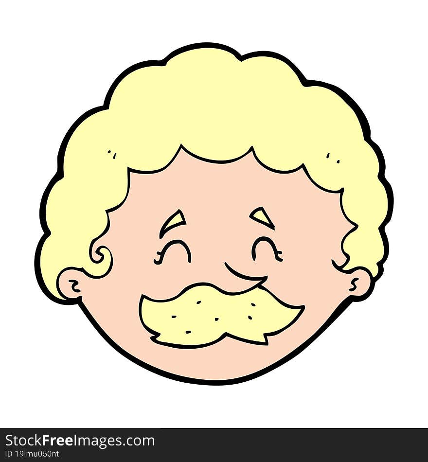 cartoon man with mustache