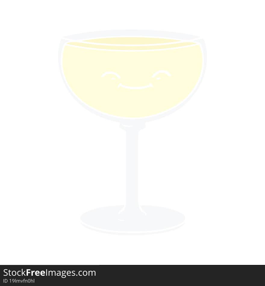 Flat Color Style Cartoon Glass Of Wine