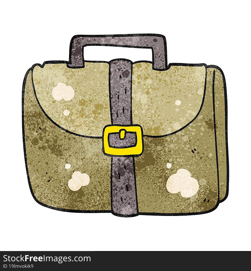 textured cartoon old work bag