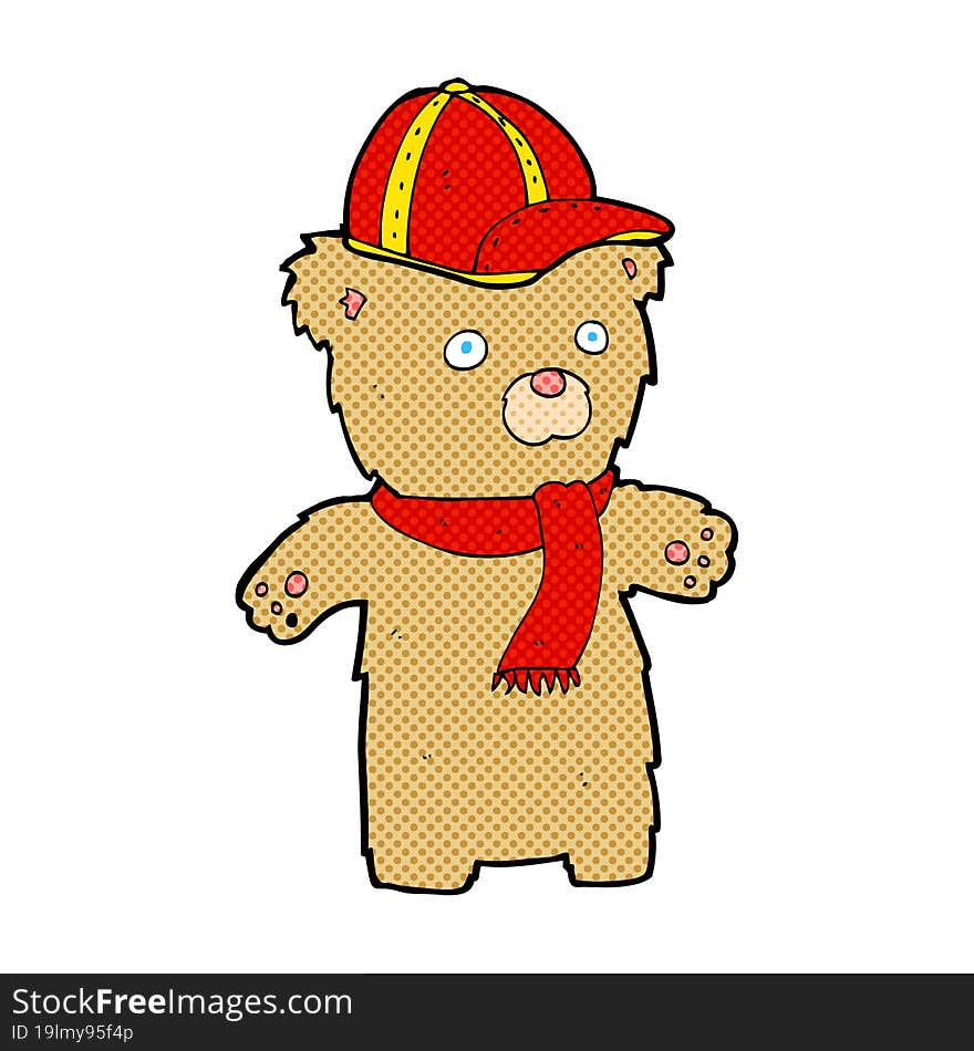 Cartoon Bear In Hat