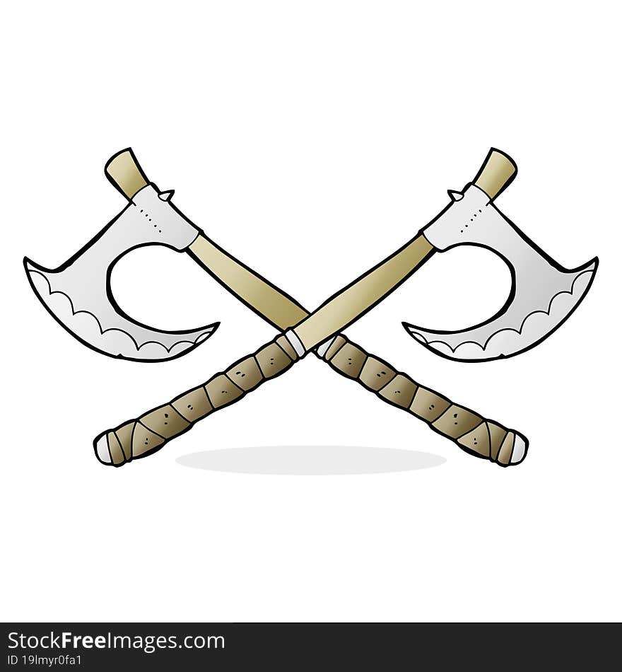 cartoon crossed axes